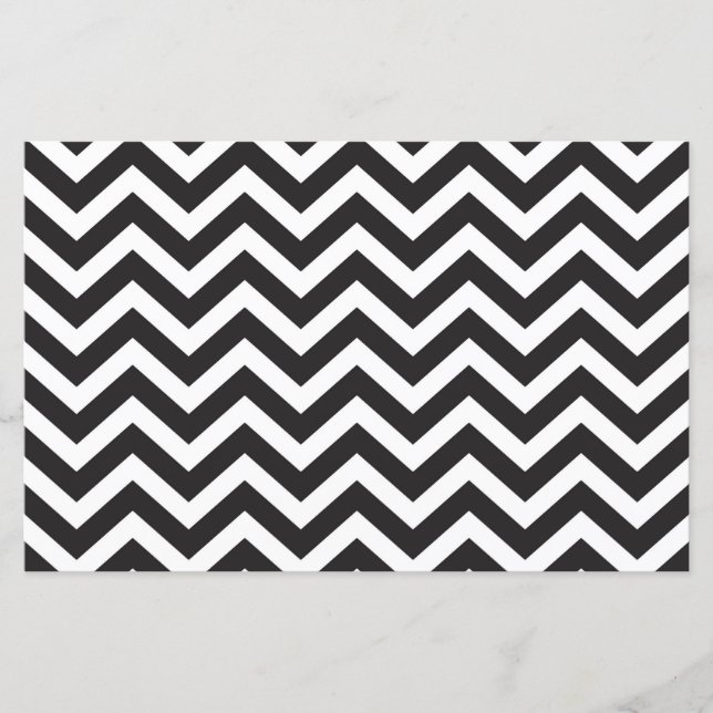 Carton épais Chevron Noir & Blanc (Devant)
