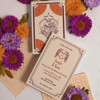 Carton & Invitation de mariage gothique grillé