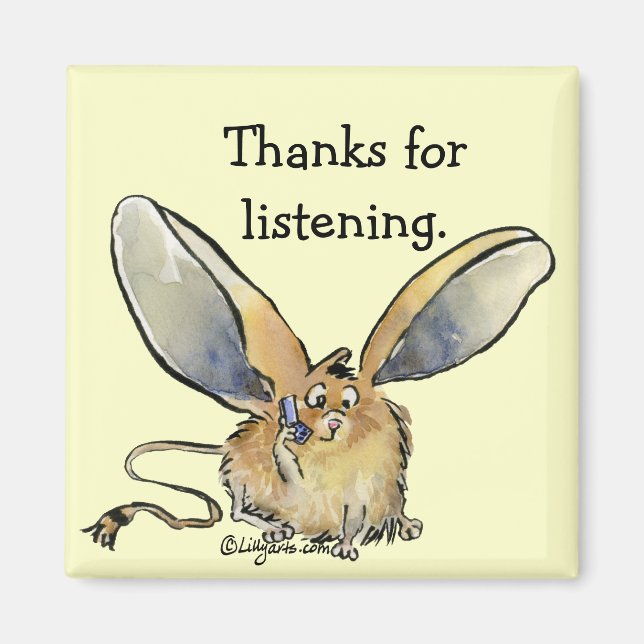 Carton Jerboa Merci Magnet cadeau (Devant)