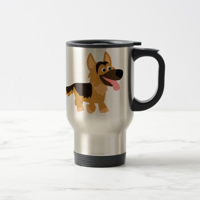 Carton mignon allemand Berger Chien Commuter Mug (Droit)