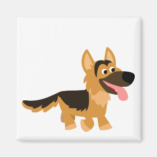 Carton mignon Allemand Berger Magnet