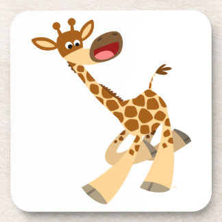 Carton mignon Ambling Giraffe Dessous de verre de