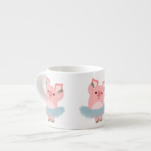 Carton mignon Ballerina Pig Espresso Mug