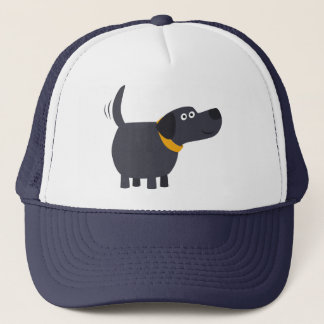 Carton mignon Casquette du Labrador noir