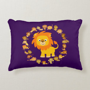 Carton mignon Lion Mandala Accent Coussin