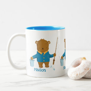 Carton mignon Pêche Ours Brown Kid Mug