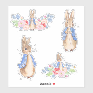 Carton mignon Stickers lapin lapin de Pâques Vinta
