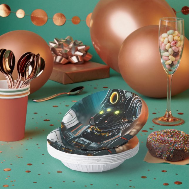 Carton Robot 3 bols en papier (Multi)