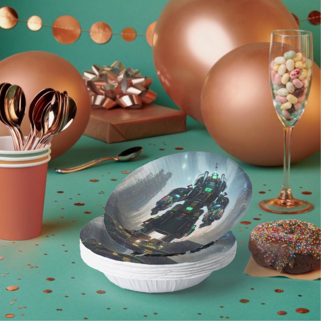 Carton Robot 4 bols en papier (Multi)