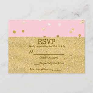 Carton RSVP chic moderne points de confettis brill