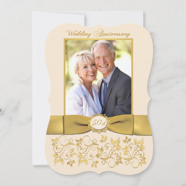 CARTON RUBAN 50e Anniversaire Invitation (Devant)