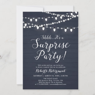 Carton rustique Invitation pour fête de retraite s