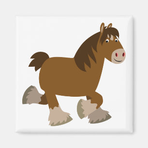 Carton Trot mignon Shire Horse Magnet