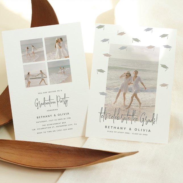 Cartons de fin d'études en cascade Invitation comm (Créateur téléchargé)