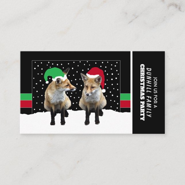 Cartons de renard, Invitation de billet de fête de (Devant)