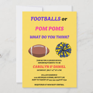 Cartons de révélation du sexe 'Footballs ou Pom-Po