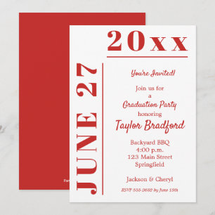 Cartons d'invitation à une fête de remise de diplô