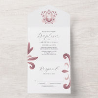 Cartons d'invitation de baptême et carte de répons