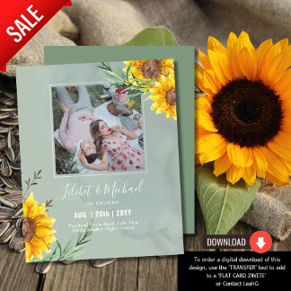 Cartons d'invitation de fiançailles BOHO avec PHOT