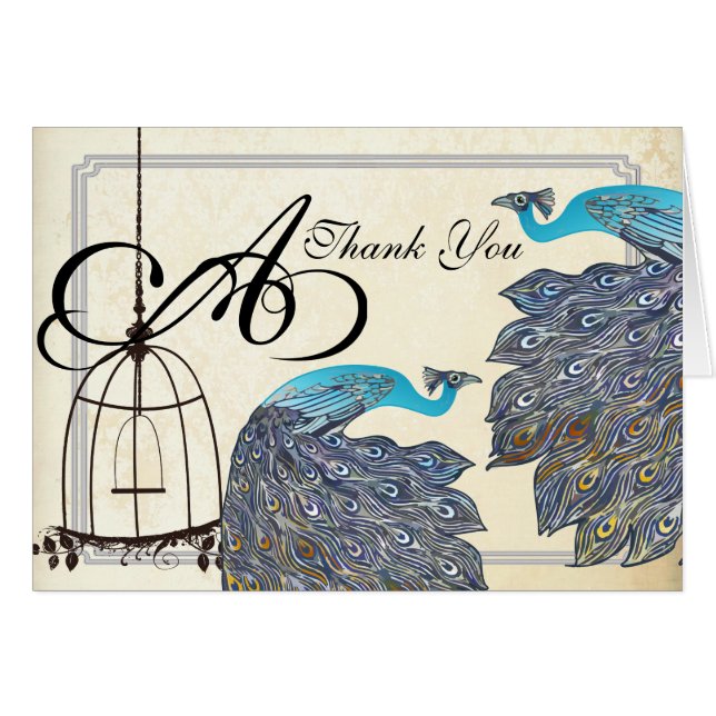 Cartons d'invitation de mariage à cage à oiseaux p (Devant Horizontal)