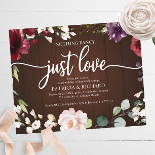 Cartons d'invitation de mariage rustique à petit b