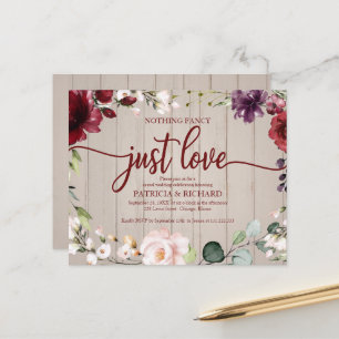 Cartons d'invitation de mariage rustique à petit b