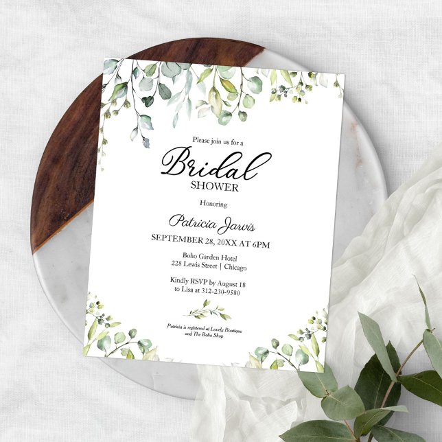 Cartons d'invitation de mariage verdure budget (Créateur téléchargé)