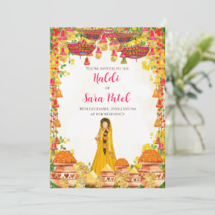 Cartons d'invitation Holud et invitations Haldi
