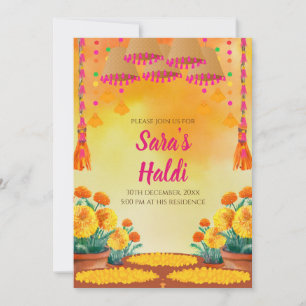 Cartons d'invitation numériques Haldi & invitation