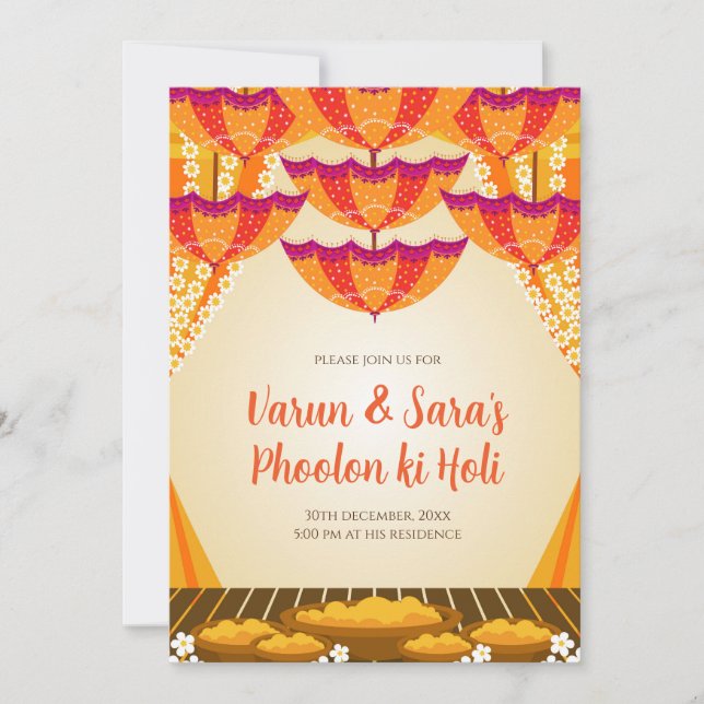 Cartons d'invitation numériques Haldi & Invitation (Devant)