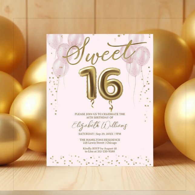 Cartons d'invitation pas chers avec ballons pour S (Créateur téléchargé)