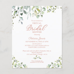 Cartons d'invitation pour Baby Shower Virtuel de M