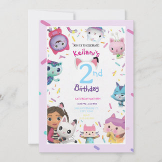 Cartons d'invitation pour l'anniversaire de Gabby 