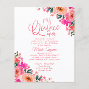 Cartons d'invitation pour Quinceañera à petit prix
