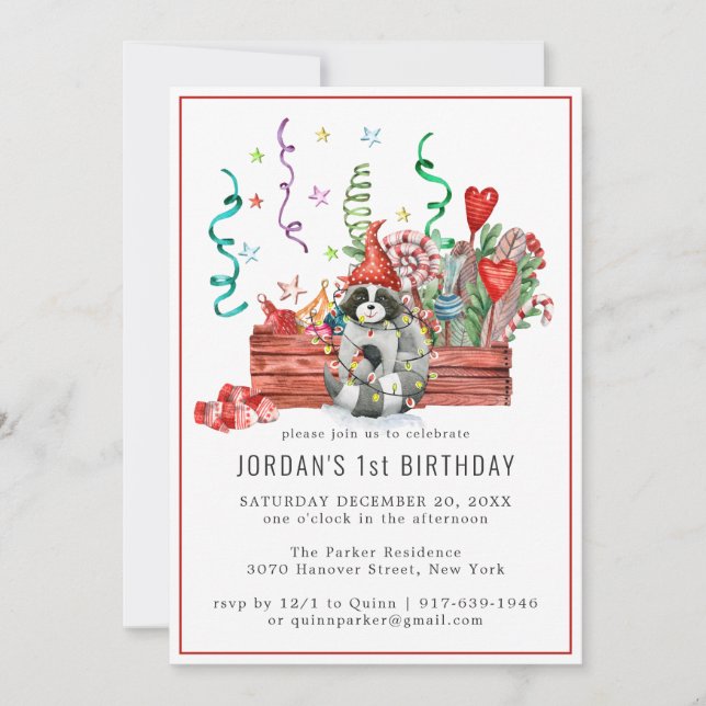 Cartons d'invitation pour une fête forestière en h (Devant)