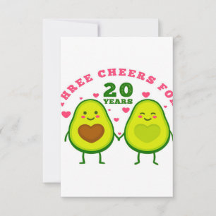 Cartons Réponse 20 ans anniversaire du mariage  cadeau du mari RSV