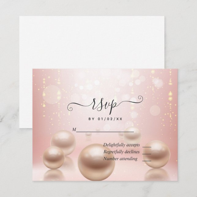 Cartons Réponse 30e anniversaire de mariage perle (Devant / Derrière)