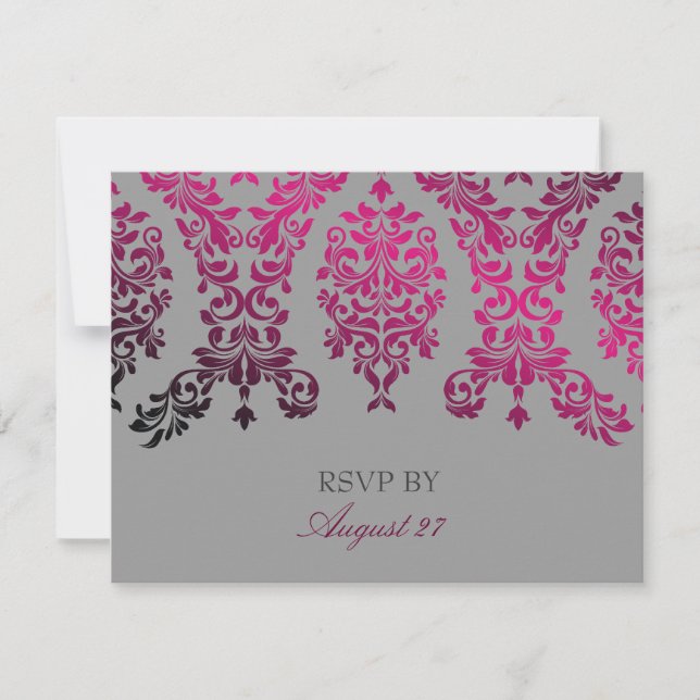 Cartons Réponse 311-Dashing Damask Night Magenta Light Grey (Devant)