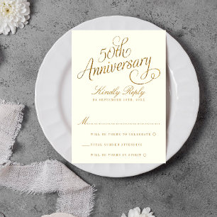 Cartons Réponse 50e anniversaire de mariage