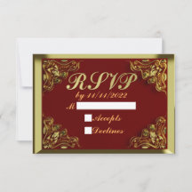 50e anniversaire ou anniversaire Regal Gold et Red