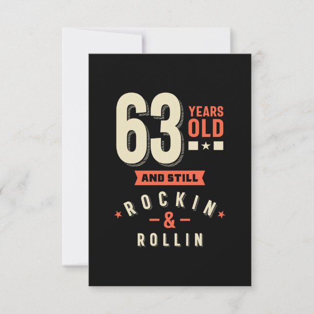 Cartons Réponse 63 ans et toujours Roclin & rollin (Devant)