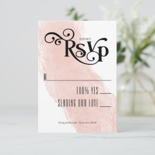 Cartons Réponse À Dernier Mariage de typographie aquarelle