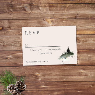 Cartons Réponse À feuillage persistant Mist Rocheuse Russe Hiver B