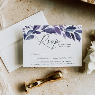 Cartons Réponse Abondant Foliage Violet choix de repas botanique