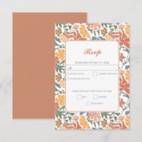 Abstrait Floral & Oiseaux Mi-siècle Mariage modern