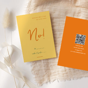 Cartons Réponse Abstrait Jaune et Orange fun Couleurs Mariage