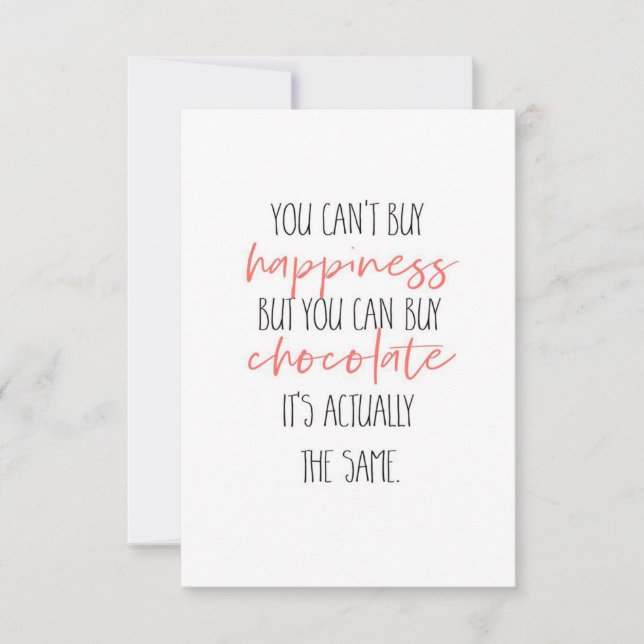 Cartons Réponse Acheter du chocolat (Devant)