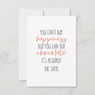 Cartons Réponse Acheter du chocolat