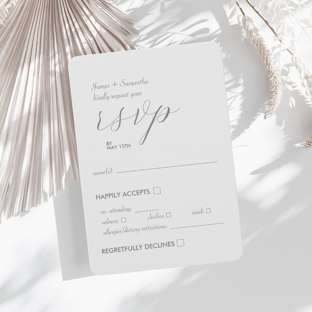 Cartons Réponse Affaire de Mariage moderne Colorblock | Argent lég (Créateur téléchargé)