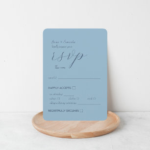 Cartons Réponse Affaire de Mariage moderne Colorblock   Bleu Clair